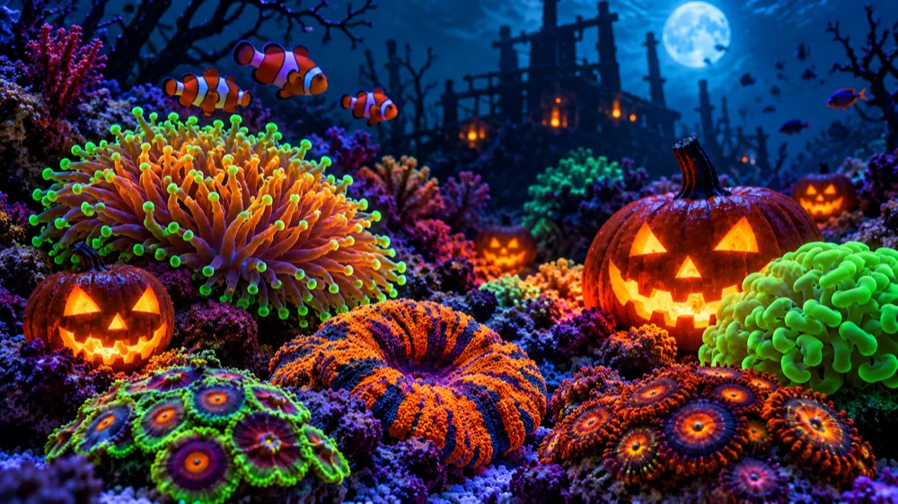 haunted halloween coral reef
